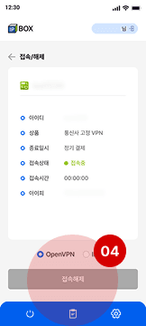 Preview of VPN disconnection process in the iOS program.